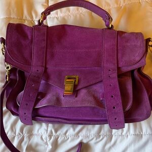 PROENZA SCHOULER
Purple Suede Medium PS1 Satchel Bag
